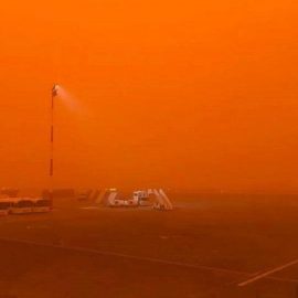 Airport located in Heraklion-Crete during the dust event
