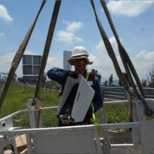Lufft NIRS31 road weather sensor installation. Copyright: IGS Mexico